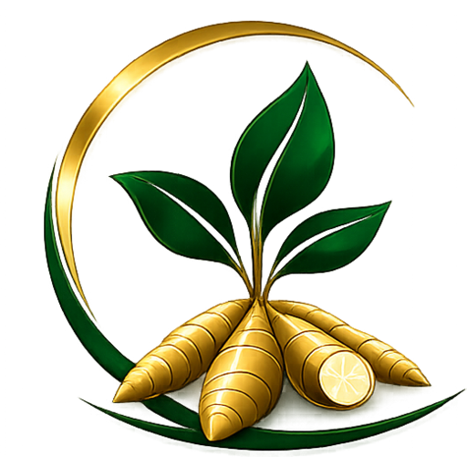 PREGEL WORLD logo — cassava roots and leaves emblem